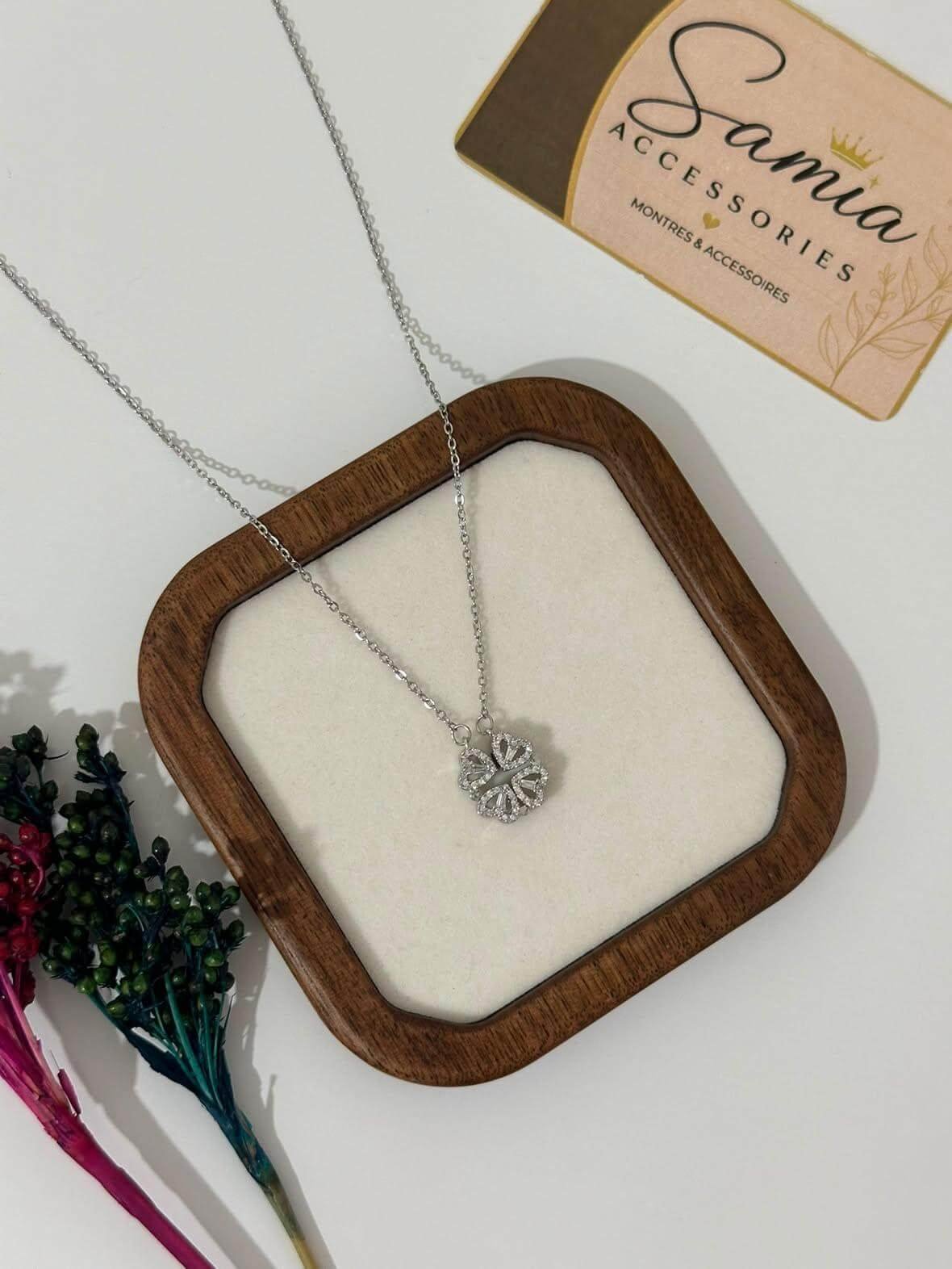 Collier en Acier Inoxydable Argenté