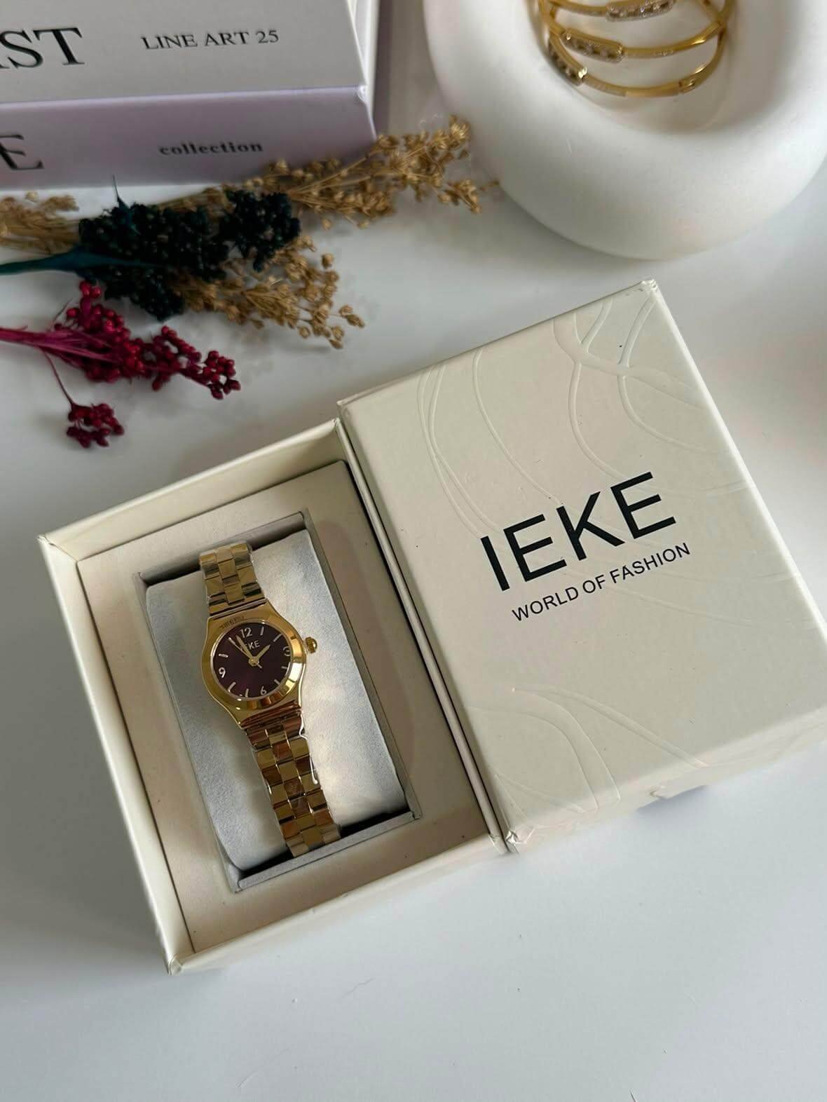 Montre IEKE Femme en Acier Doré – Originale avec Emballage Complet – Image 2