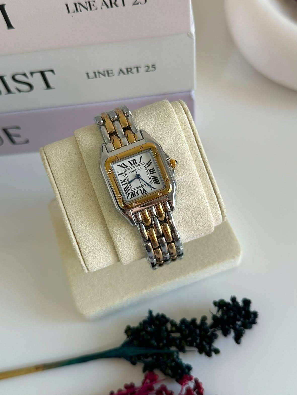 Montre Cartier Femme – Double Couleur Argenté & Doré