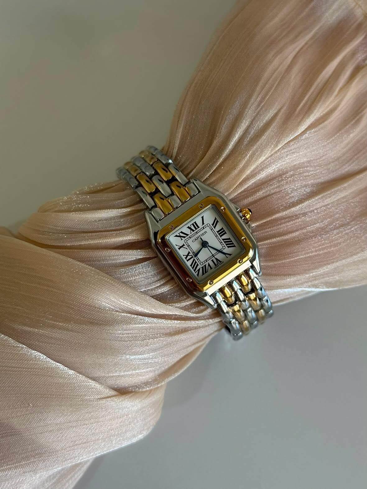 Montre Cartier Femme – Double Couleur Argenté & Doré