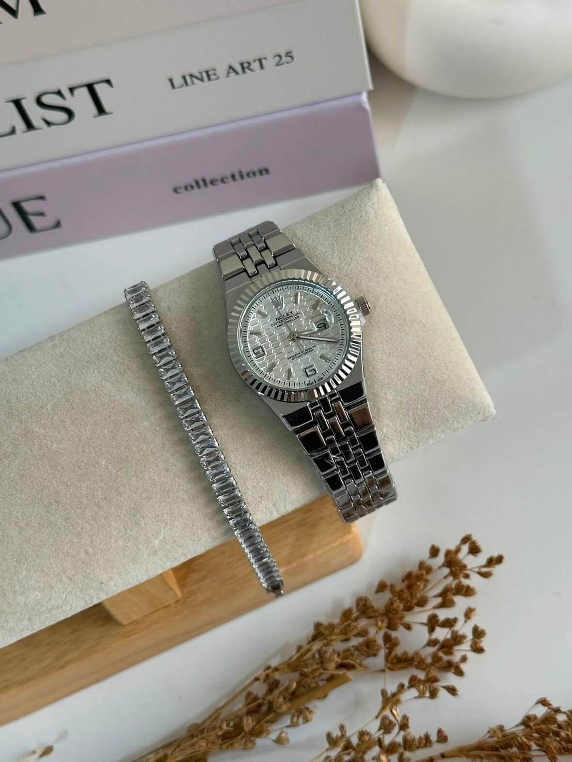 Pack Montre & Rivière Argentée