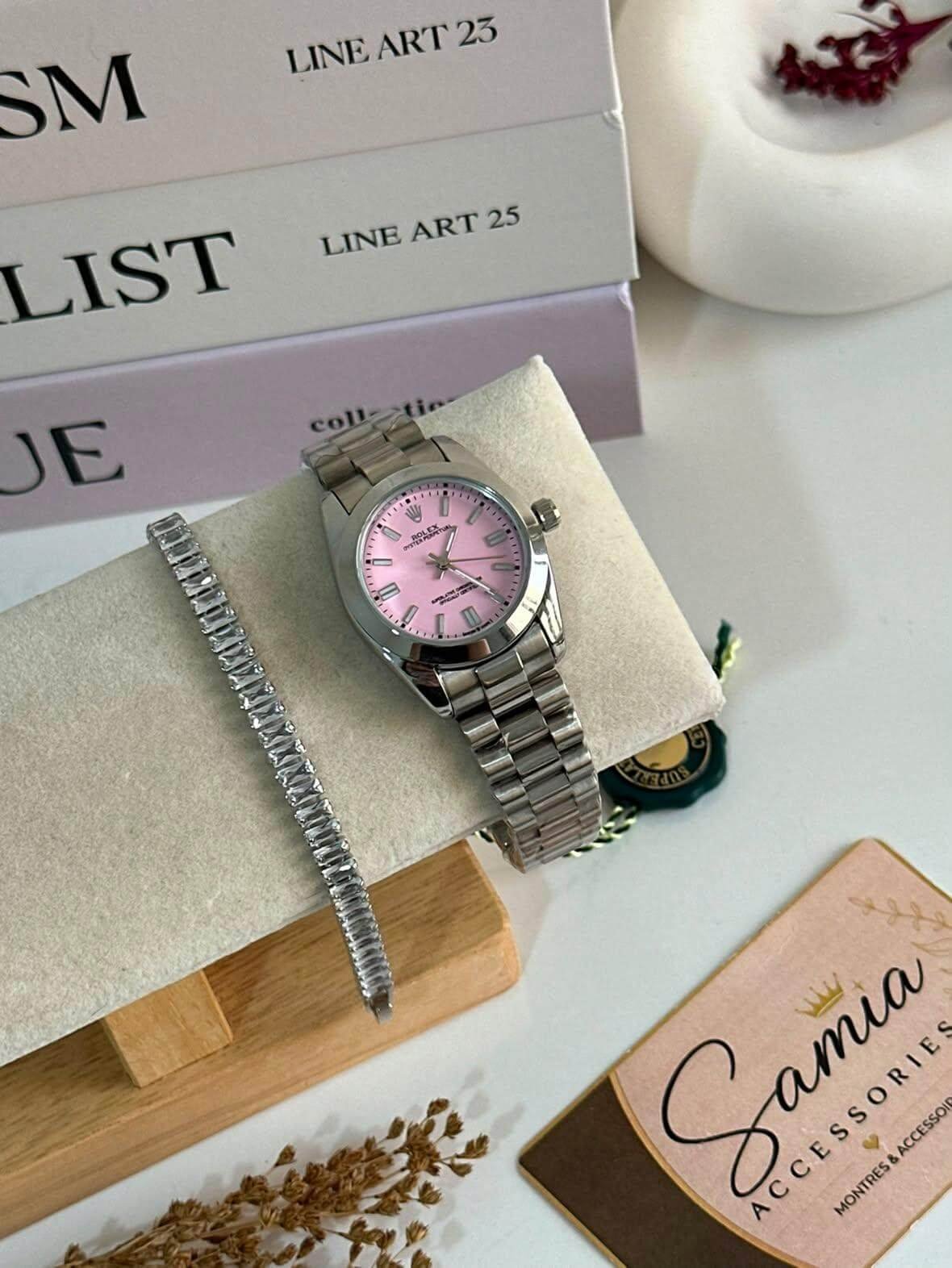 Pack Montre Rolex & Rivière Argentée