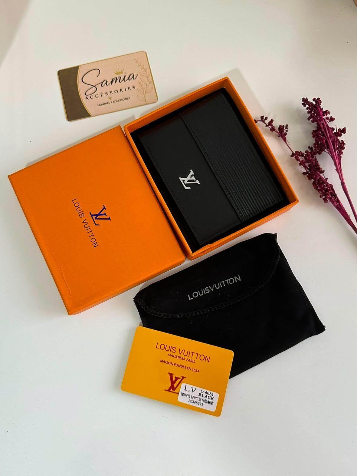 Portefeuille Louis Vuitton pour Homme – Noir Élégant