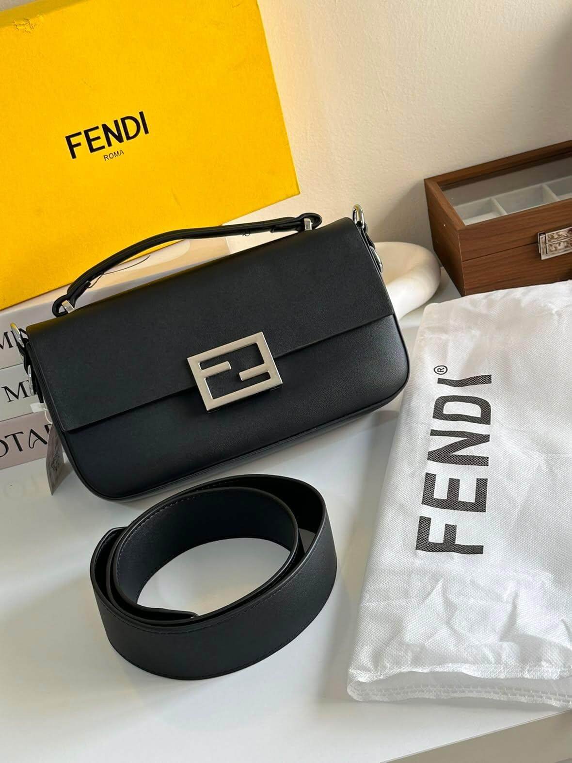 Sac à main Fendi – Modèle iconique noir élégant